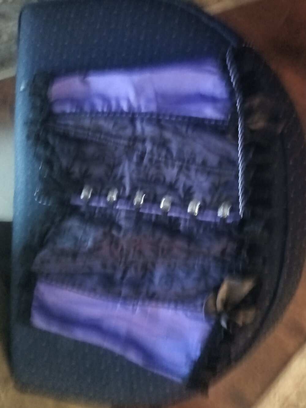 BLACK / PURPLE CORSET SIZE 6XL